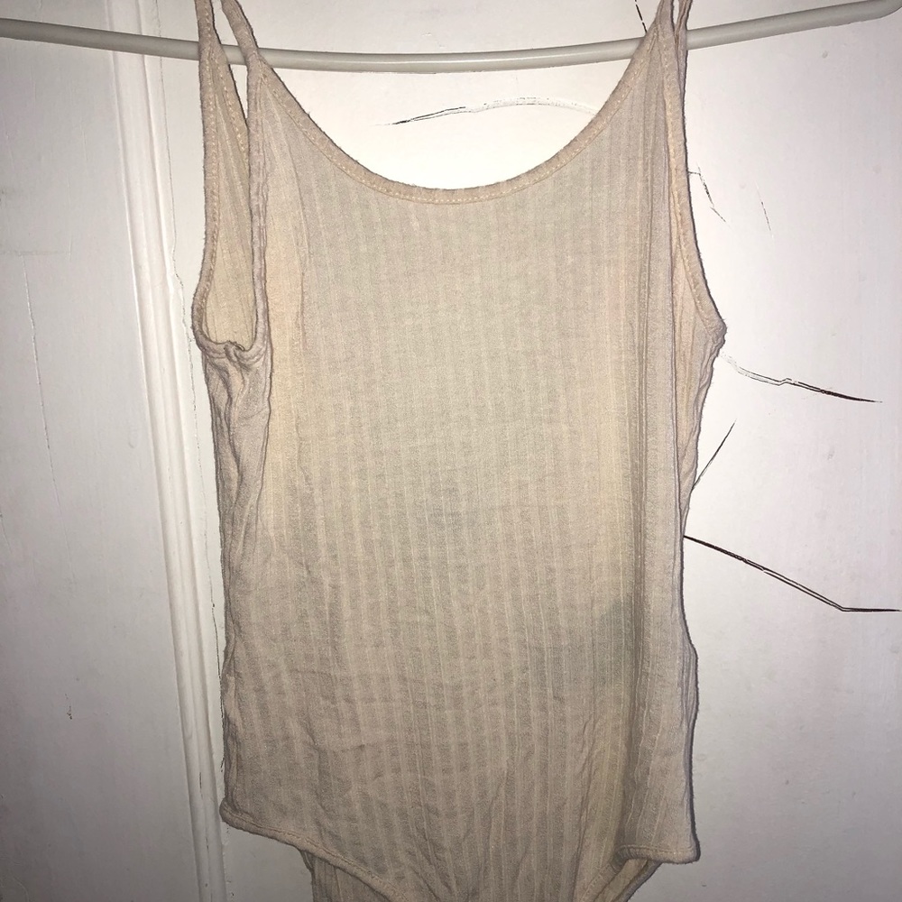 Cream bodysuit urban outfitters